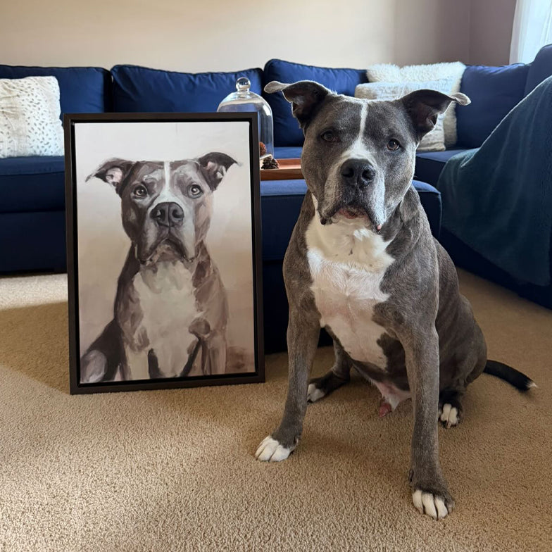 Custom Pet Portrait | Mix of Acrylic & Oil Painting Style