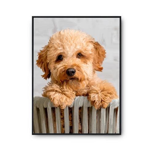 Custom One Pet Digital Acrylic Painting Portrait Made for Milo